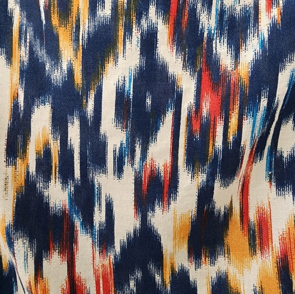 *Beach Lunch Lounge Multi Print Short Raglan Sleeve  Pullover Top Size M* - Picture 2 of 3